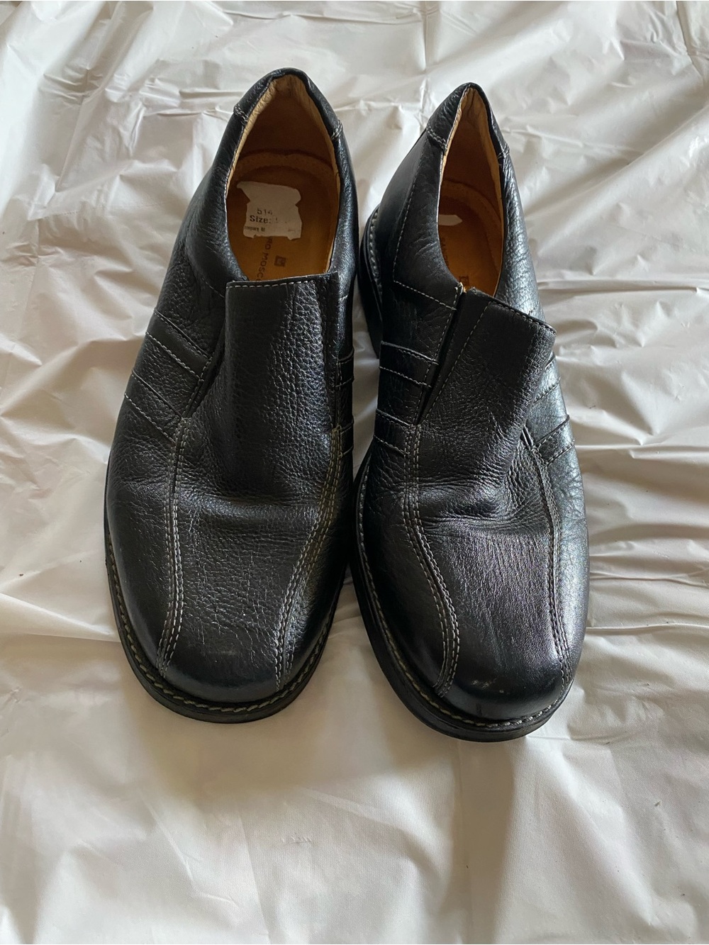 Men's Sandro Moscoloni Black Slip-On Leather Shoes